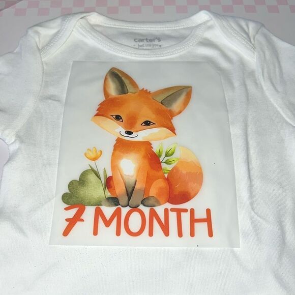 Carter's Other - You pick size- made to order baby onesie milestone 7 months